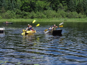 Cardboart Boat race in Hayward, Wi