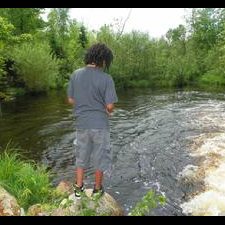 Fishing below the dame