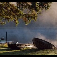 A foggy morning at Boulder Lodge
